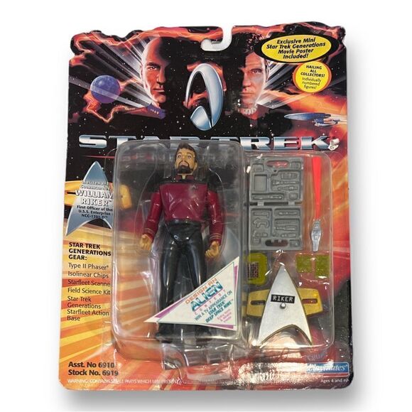 Playmates Star Trek Generations William Riker - Picture 1 of 3
